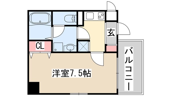 アスヴェル神戸元町の物件間取画像